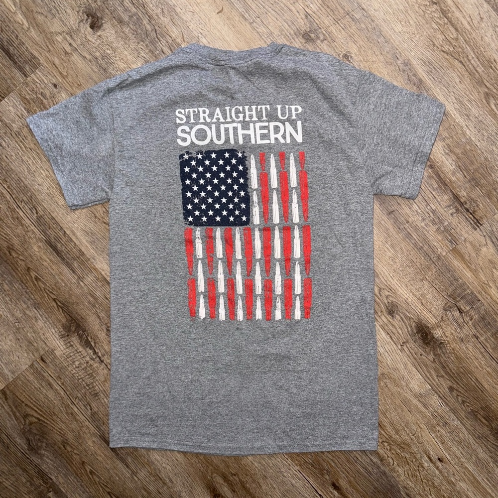 Straight Up Southern • Ammo American Flag Patriotic Tee